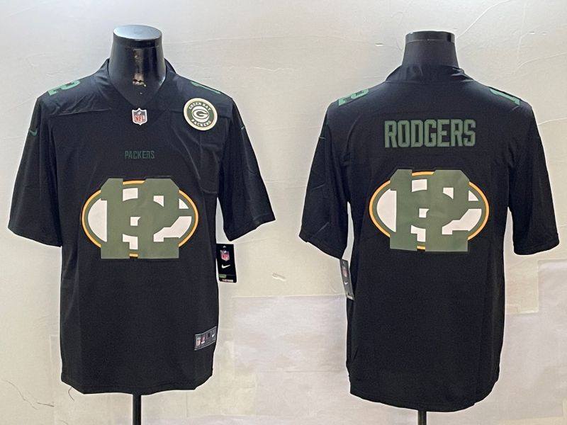 Men Green Bay Packers #12 Rodgers Black 2024 Nike Limited NFL Jersey style 01021->green bay packers->NFL Jersey